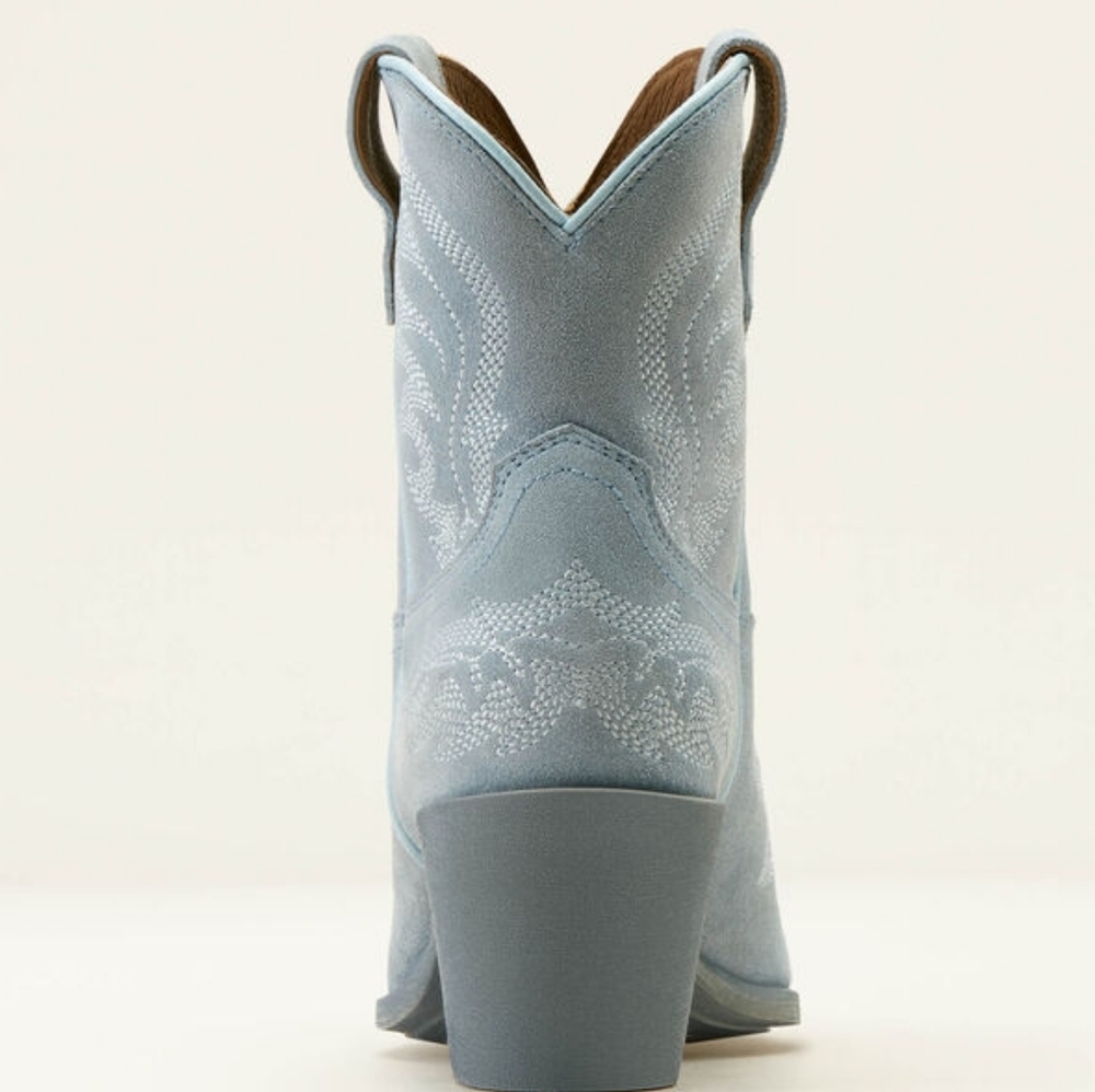 Ariat Suede Light Blue Ankle Boots Chandler In Baby Blue Jean Suede Size - Picture 12 of 16